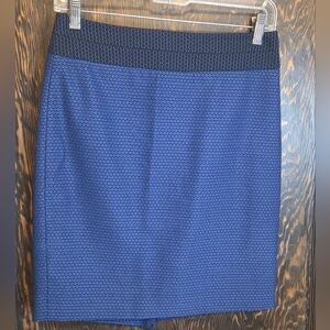 The Limited Blue & Black Geometric Patterned Pencil Skirt